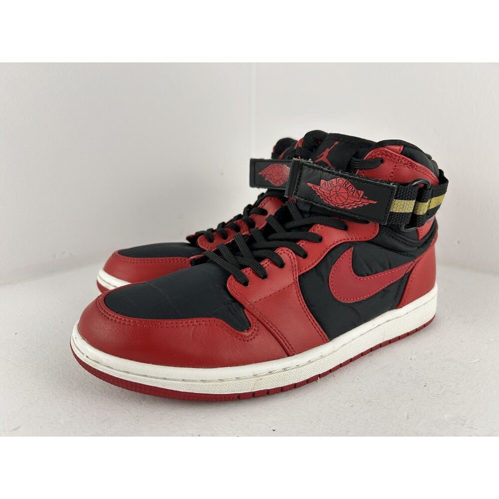 Nike Air Jordan 1 Retro High Strap Gym Red Black Bred 342132-002 Mens Size 8